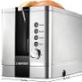 Stainless Steel 2-Slice Pop Toaster w/ 7 Shade Settings, Extra-Wide Slots for Toasting Bagels, Defrost/Reheat/Cancel Functions, Removable Crumb Tray, Silver, 925 W (FREE POSTAGE) Image 2