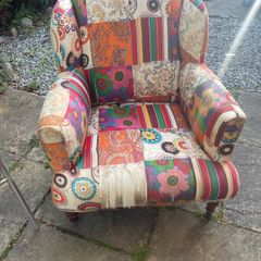 Indian Sari covered armchair