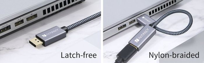 iVANKY DisplayPort (Male) to HDMI (Female) 1080P Gold-Plated/Nylon-Braided Cable Adapter (Brand New/Warranty)