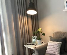 2 pairs of Grey 90x90 Eyelet Curtains