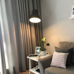 Grey 90x90 Eyelet Curtains