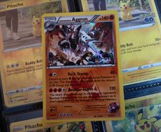 Team Magma's Aggron ! Holo Rare ! from Double Crisis Set ! 2015 ! Pokemon Card !