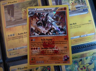 Team Magma's Aggron ! Holo Rare ! from Double Crisis Set ! 2015 ! Pokemon Card !