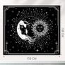 Tapestry Wall Hanging Stars Space Psychedelic Black and White Tapestries Wall Tapestry for Home Decor for Bedroom, Living Room, Dorm Sun and Moon, 130 x 150 cm (FREE SHIPPING) Image 2