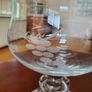 Vintage Duiske Glass Hand-Cut Footed Trifle / Dessert Bowl (Grape & Vine Pattern) Image 3