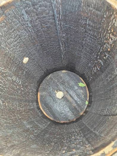 Rustic wooden water storage barrel 200L
