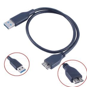 40cm Super USB 3.0 Micro Lead USB3 Std Type A to Micro B Cable Male Black SS