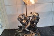 Heavy metal table lamp