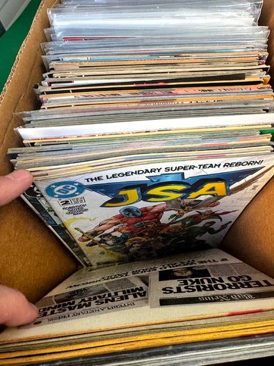 DC Long Comic Box w 250 comics for Sale