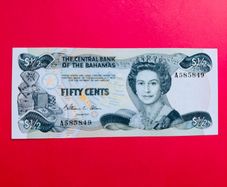 Bahamas   50 CENTS  .   Pick  42a. Uncirculated
