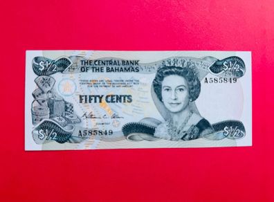 Bahamas   50 CENTS  .   Pick  42a. Uncirculated