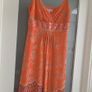 MONSOON coral silk dress Sz 16 Image 6