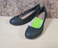 Womens Crocs Marin Colorlite Wedge Black Shoes Sandals Slip Ons Size Uk 6 Eu 38.5. Brand New With Tags