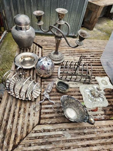 Silver plate plus others x 10