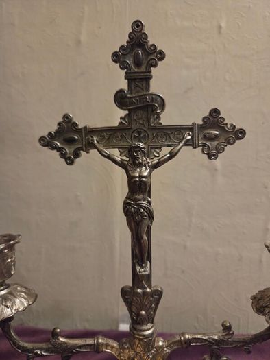 Catholic Sick Call Crucifix Candelabra