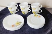 Vintage JAJ Pyrex Autumn Glory 18 Piece Tea Set Unused in Original Box