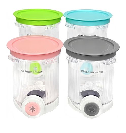 Pack of 4 Replacement Pint Containers for Ninja Swirl CREAMi NC701EU