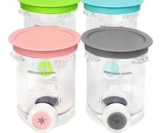 Pack of 4 Replacement Pint Containers for Ninja Swirl CREAMi NC701EU