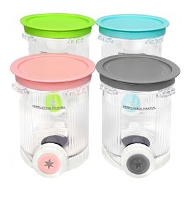 Pack of 4 Replacement Pint Containers for Ninja Swirl CREAMi NC701EU