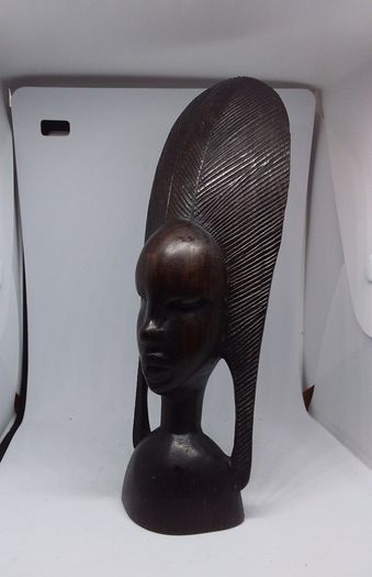 Vintage African Handcarved Wooden Tribal Female Figure