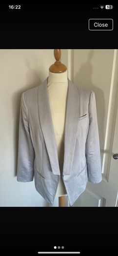 Gap dove grey lined jacket size 14