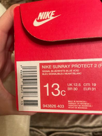 Blue brand new Nike Kids Sandals