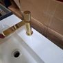 Erla Brushed brass basin mixer Image 3