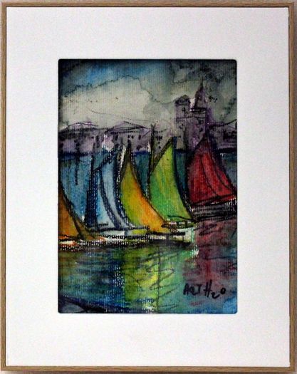 A5 size Aquarel Paintings in Frame