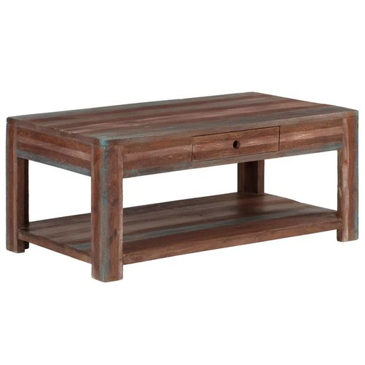 Coffee Table Solid Wood Vintage 88x50x38 cm