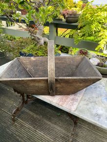 Antique Wooden Trug Harvest Basket
