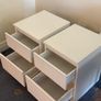 White bedside table Ikea nightstand 2 drawers Image 3
