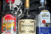 Jose Cuervo Tequila sierra Hennessy empty bottles