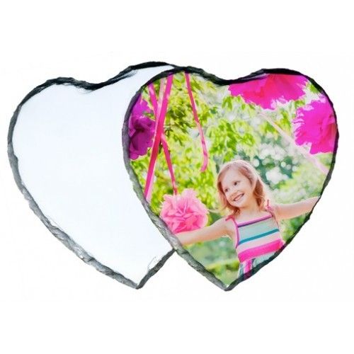 Photo Slate 14 X 14cm Heart