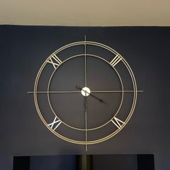silver wall clock