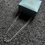 Sterling Silver Flat Square Curbed Men's Necklace Image 4