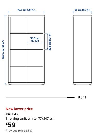 White 2x4 kallax shelving unit
