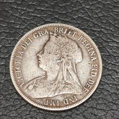 1897 Queen Victoria Silver Coin UK Britain One Shilling