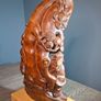 Chinese Wood Carving Qing Large 35cm Image 9