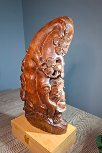 Chinese Wood Carving Qing Large 35cm