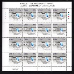 2010 Ireland 25th Anniversary of Gaisce - The President's Award Commemorative Stamps Sheetlet Plate 1B1B1B1B Mint Never Hinged (MNH)