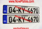 German Plates Acrylic / Plastic x 2