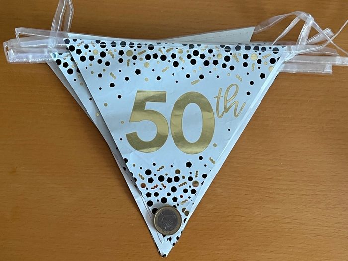 50th bunting gold/black