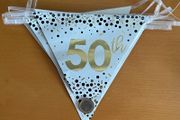 50th bunting gold/black