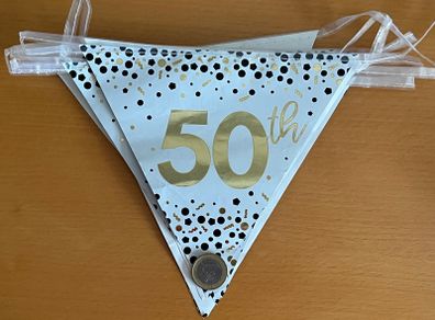 50th bunting gold/black