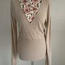 jumper beige wrap effect jumper small Dunnes stores Image 2