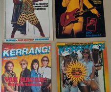 Kerrang vintage heavy metal magazines from the 80s