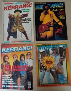 Kerrang vintage heavy metal magazines from the 80s