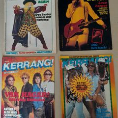 Kerrang vintage heavy metal magazines from the 80s
