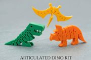 Articulated Dino Kit Pack Flexible Dinosaur Toys, Eco-Friendly Bio PLA, Sensory Fidget Toy