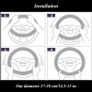 Car Steering Wheel Cover Leather - Soft Microfiber Steering Wheel Cover Universal Size M 37-38cm /14.5-15inch, Anti-slip, Breathable, Red Image 3